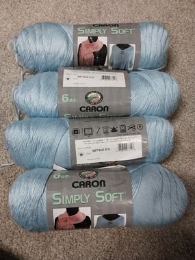 Caron Simply Soft Yarn - Soft Blue